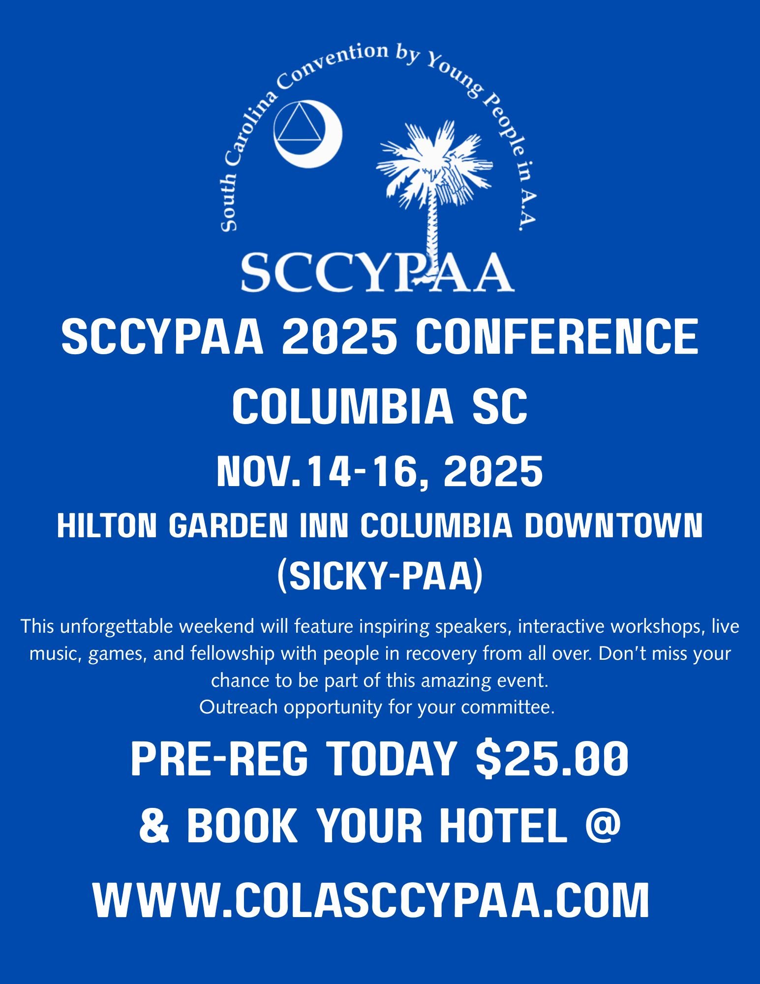 Flyer for SCCYPAA 2025