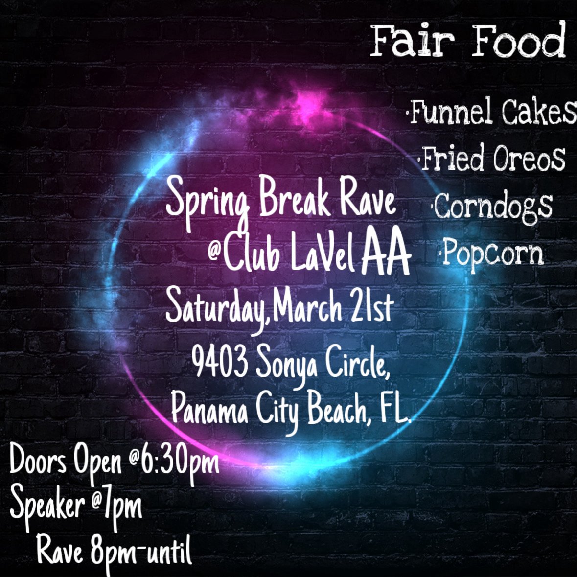 Spring Break Rave flyer