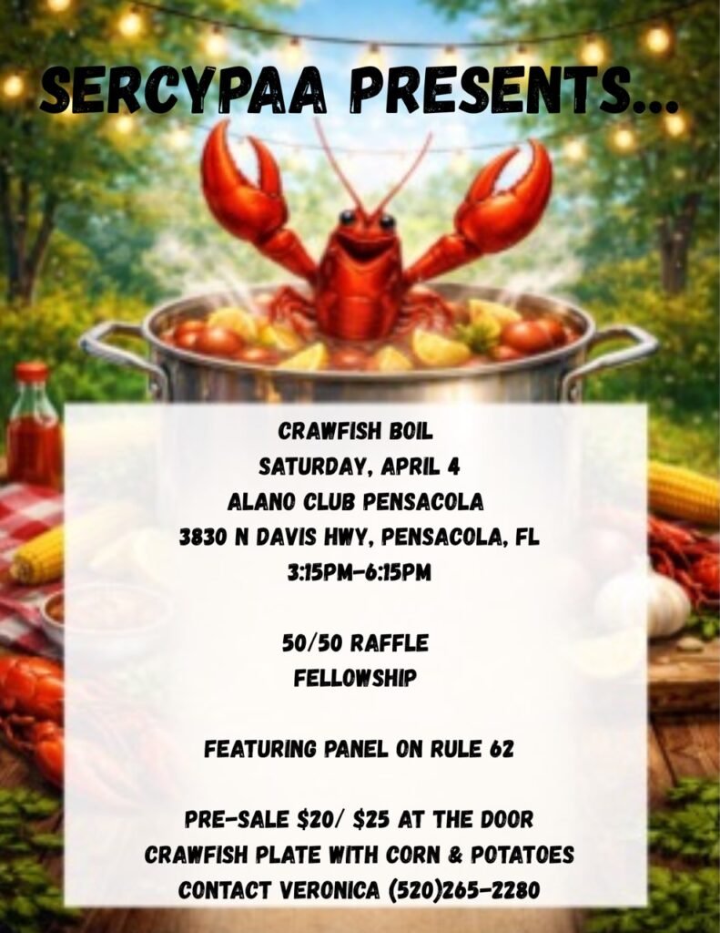 SERCYPAA Crawfish Boil flyer.